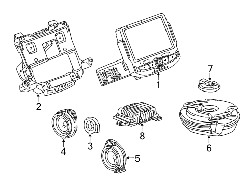 2020 Chevrolet Trax Driver Information Center Front Door Speaker Diagram for 42549098