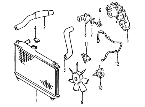 1994 Toyota Camry Electrical Components Junction Block Bracket Diagram for 82673-33010