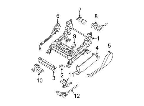 2011 Nissan Titan Tracks & Components Harness-Front Seat, RH Diagram for 87029-ZJ20C