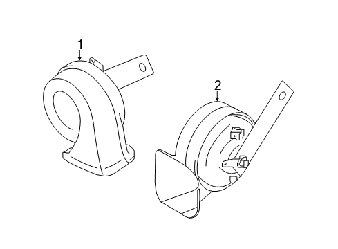 2019 Nissan Rogue Sport Horn Horn Assy-Electric High Diagram for 25610-6MA0A