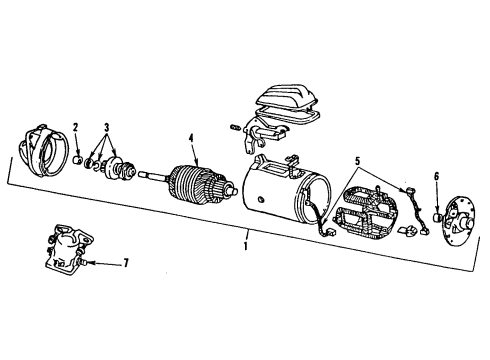 1989 Ford F-350 Ignition System Cable Set Diagram for E8PZ-12259-P