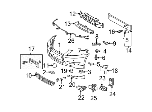 2010 Lexus LS460 Parking Aid Wire, Engine Room, No.4 Diagram for 82114-50022