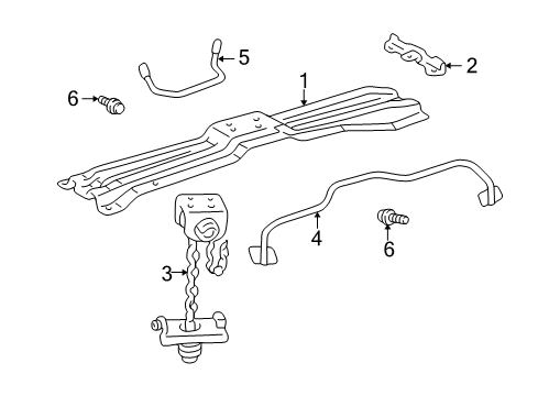 2002 Toyota Land Cruiser Carrier & Components - Spare Tire Spare Carrier Diagram for 51900-60194