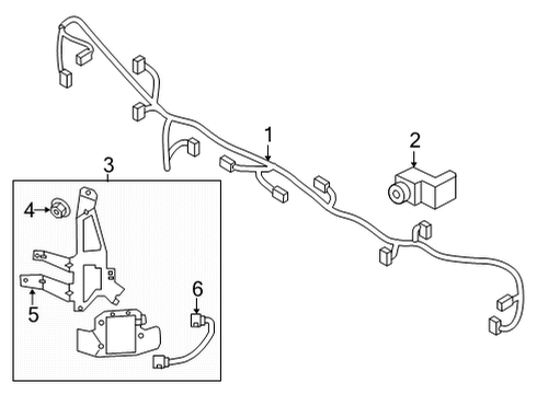 2020 Kia Niro EV Electrical Components - Rear Bumper Sensor Assembly-Pack Assist Diagram for 95720D3000C3S