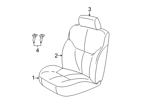 2006 Chrysler Sebring Front Seat Components Pad-Heater Diagram for 5000017AA