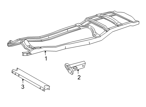 2005 Ford Expedition Frame & Components Repair Kit Diagram for 2L1Z-5L005-AA