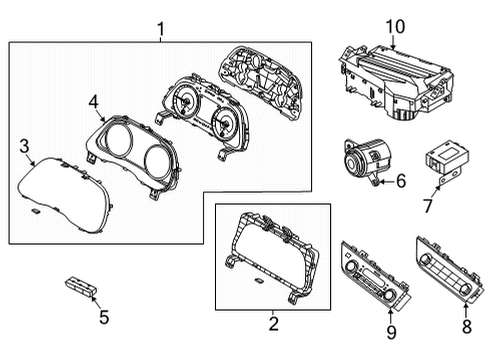 2021 Hyundai Sonata Controls Cluster Assembly-Instrument Diagram for 94001-L0080