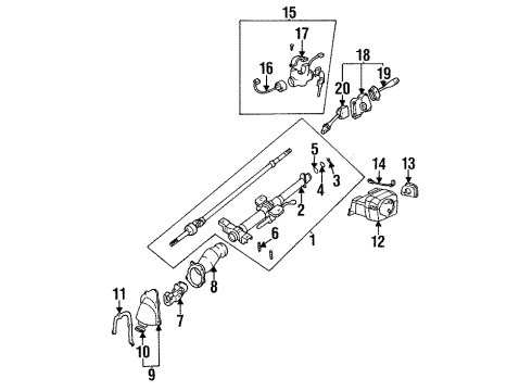 1998 Nissan Maxima Ignition Lock Combination Switch Diagram for 25560-40U71