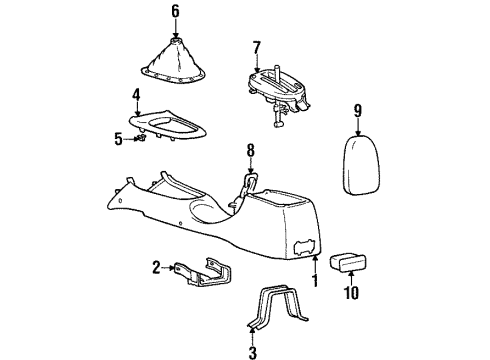 1996 Hyundai Elantra Gear Shift Control - AT Boot Assembly-Gear Shift Lever Diagram for 84680-29000