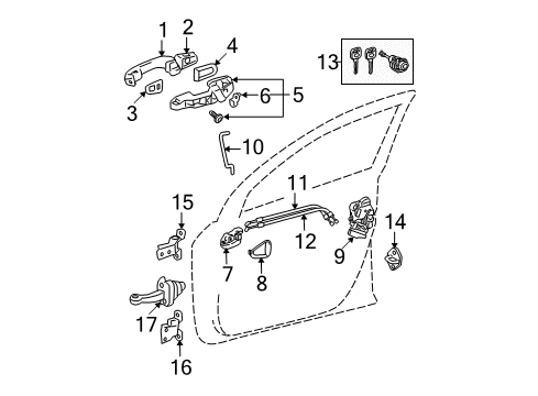 2009 Toyota RAV4 Front Door Check Strap Diagram for 68610-0R010