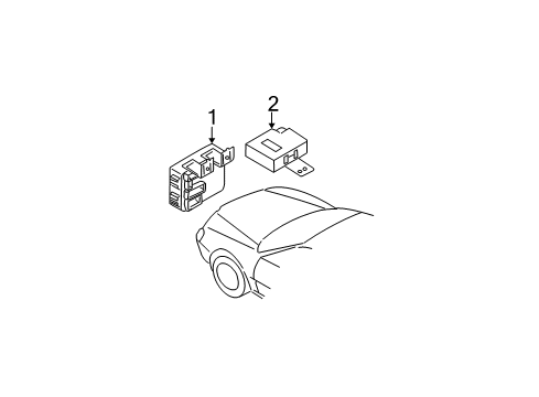 2007 Nissan Maxima Controls - Instruments & Gauges Body Control Module Controller Assembly Diagram for 284B1-ZE50A