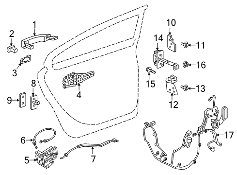 2018 Buick LaCrosse Rear Door Door Check Diagram for 26686409