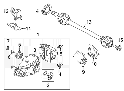 2022 BMW M440i Axle & Differential - Rear OUTPUT SHAFT, REAR LEFT Diagram for 33208689555