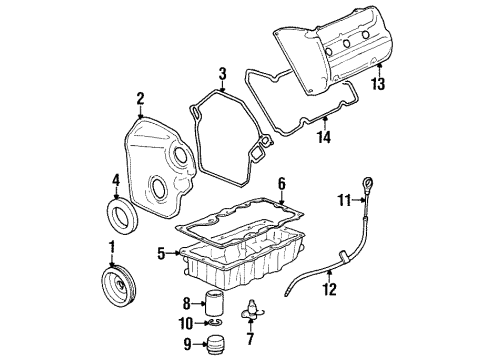 2000 Oldsmobile Intrigue Filters Tube Asm-Oil Level Indicator (Non Air Injector Reactor) Diagram for 12561483