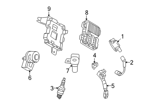 2011 Chevrolet Corvette Ignition System Plug Wire Diagram for 12666910