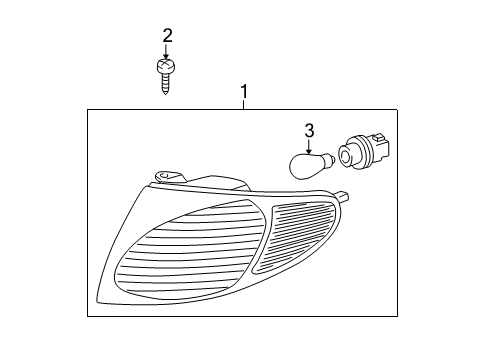2002 Toyota Solara Park & Signal Lamps Park/Turn Lamp Diagram for 81510-AA030