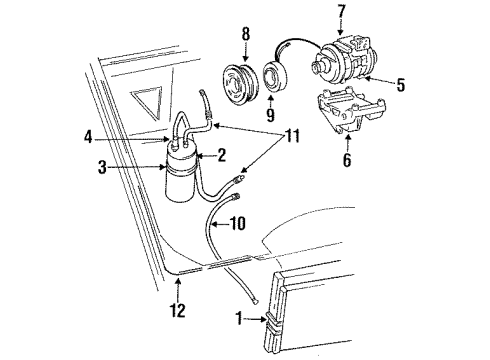 1996 Jeep Grand Cherokee Air Conditioner Coil-Air Conditioning Clutch Diagram for 4720836