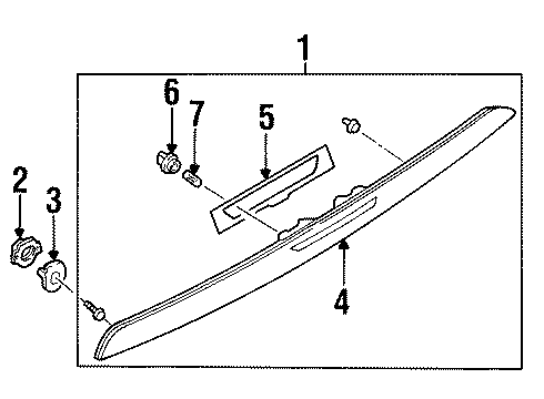 1991 Nissan 300ZX Bulbs Cap-Stop Lamp Diagram for 26395-30P01