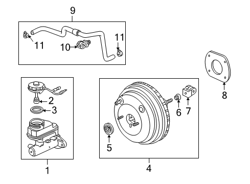 2003 Acura CL Hydraulic System Clamp, Tube Diagram for 46407-S84-A01