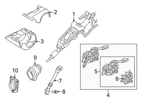 2011 BMW Z4 Switches Steering Column Switch Diagram for 61319169753