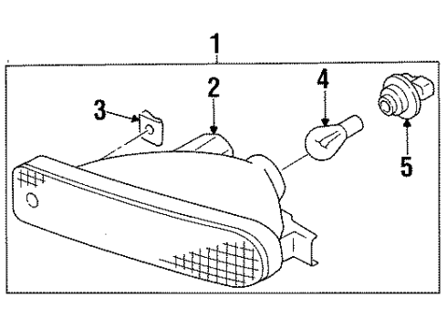 1995 Nissan 240SX Bulbs Socket Assy-Turn Signal Lamp Diagram for 26243-10Y00