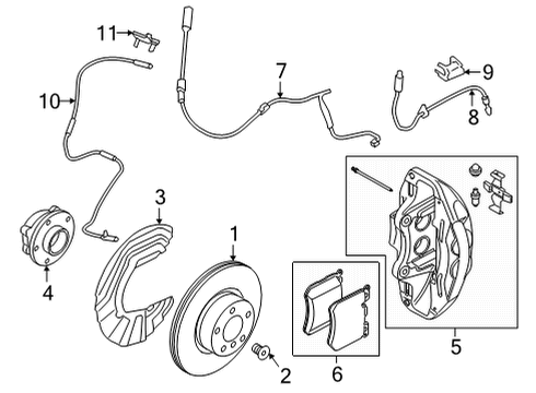 2021 BMW 430i Anti-Lock Brakes CALIPER HOUSING RIGHT Diagram for 34116897348