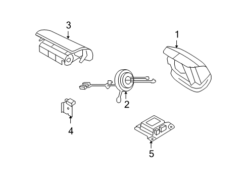 2014 Ford E-250 Air Bag Components Front Sensor Diagram for 9C2Z-14B004-A