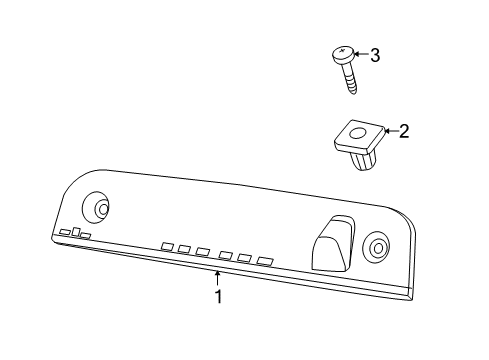 2010 Dodge Nitro High Mount Lamps Lamp-LIFTGATE CHMSL Diagram for 55157147AF