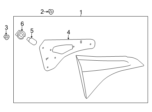 2018 Toyota Corolla Bulbs Back Up Lamp Assembly Diagram for 81580-02A60