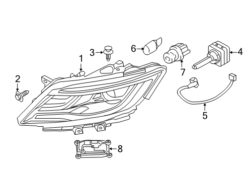 2017 Lincoln MKC Headlamps Control Module Diagram for FJ7Z-13K198-A