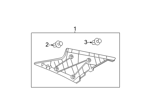 2007 Toyota Camry Interior Trim - Quarter Panels Upper Quarter Trim Diagram for 62480-06111-E0