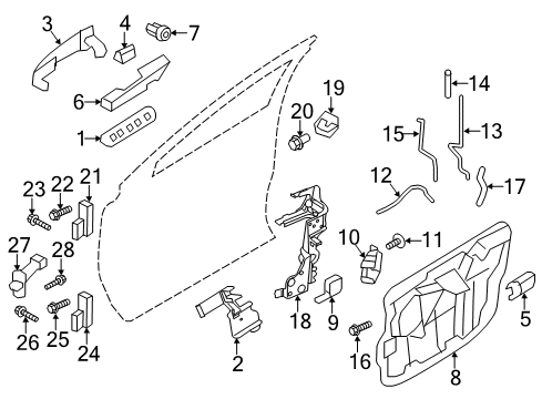 2012 Lincoln MKX Front Door Window Switch Diagram for BA1Z-14529-AA