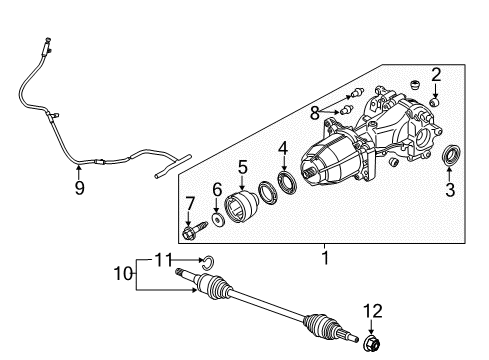 2018 Lincoln MKZ Axle & Differential - Rear Vent Hose Diagram for DG9Z-4022-A