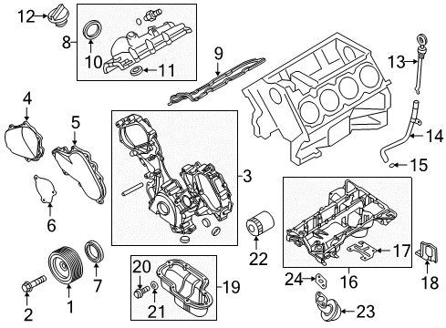 2022 INFINITI QX80 Engine Parts PLUG Diagram for 01642-00Q0A