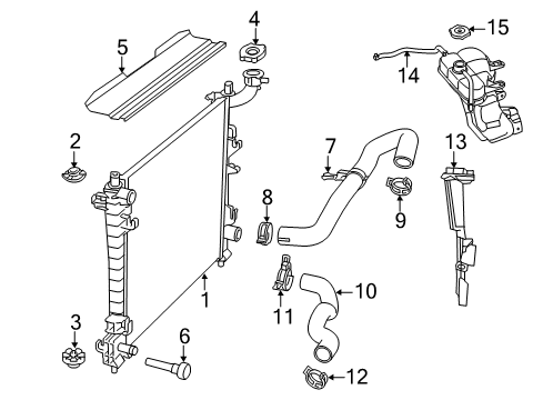 2011 Dodge Durango Radiator & Components BAFFLE-Air Inlet Diagram for 5156144AA