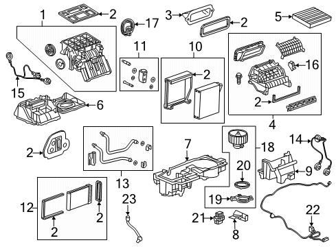 2017 Chevrolet Trax A/C & Heater Control Units Dash Control Unit Diagram for 42521438