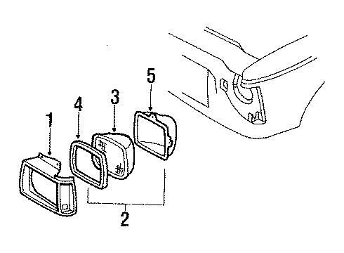 1986 Chevrolet S10 Headlamps Harness Diagram for 12031332