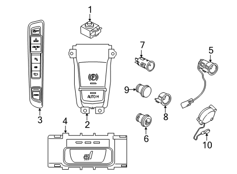 2016 BMW X6 Switches SWITCH FOR EMERGENCY FLASHER Diagram for 61319423268