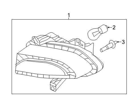 2018 Jeep Renegade Bulbs Lamp-Park And Turn Signal Diagram for 68256431AA