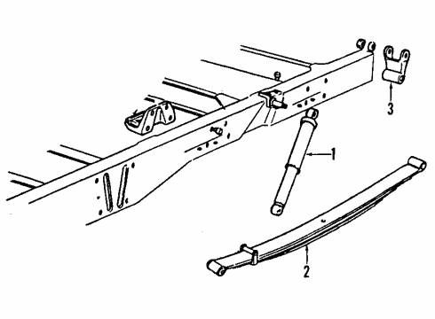 1995 GMC G3500 Rear Suspension Components, Drive Axles Rear Spring Assembly Diagram for 15667764