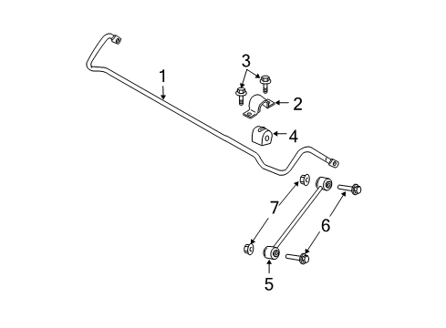 2007 Dodge Charger Stabilizer Bar & Components - Rear ISOLATOR Diagram for 4782894AB