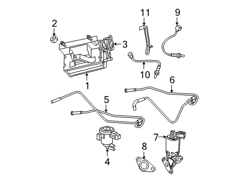 2005 Jeep Grand Cherokee Emission Components CANISTER-Fuel Vapor Diagram for 52090440AA