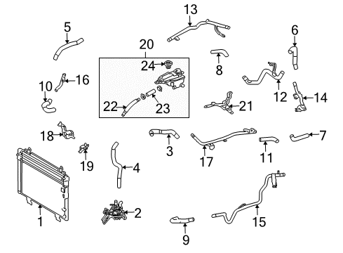 2010 Lexus LS600h Inverter Cooling Components Tank Sub-Assy, Inverter Reserve Diagram for G9209-50012