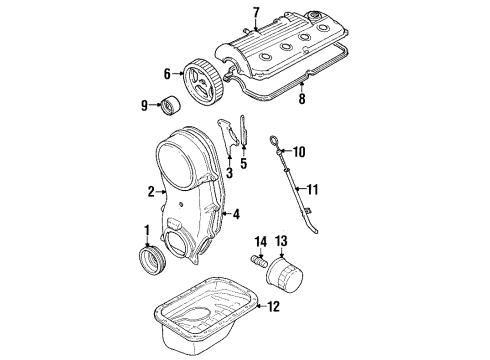 1998 Chevrolet Metro Engine Parts, Mounts, Cylinder Head & Valves, Camshaft & Timing, Oil Pan, Oil Pump, Crankshaft & Bearings, Pistons, Rings & Bearings Indicator, Oil Level Diagram for 91173908