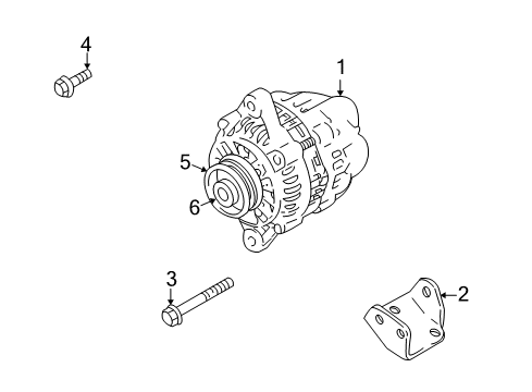 2001 Chevrolet Tracker Belts & Pulleys Serpentine Tensioner Diagram for 91177497