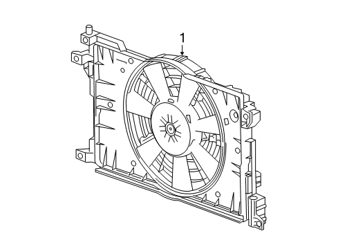 2014 Chevrolet Spark EV Cooling Fan Fan Assembly Diagram for 22960941