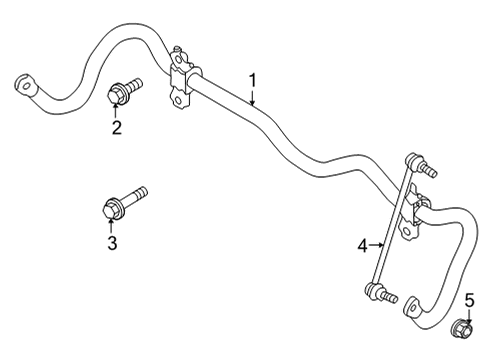 2021 Nissan Rogue Stabilizer Bar & Components - Front Rod Assy-Connecting, Stabilizer Diagram for 54668-6RA0A