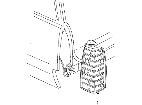 1989 Chevrolet Cavalier Tail Lamps Lamp Asm Rear Diagram for 5975126