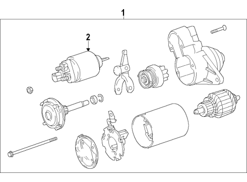 2018 Toyota C-HR Starter Solenoid Diagram for 28150-0T350