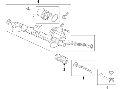 2016 Acura TLX Steering Column & Wheel, Steering Gear & Linkage Unit Assembly, Eps (Lkas Diagram for 39980-TZ4-A62